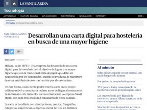 Lee más sobre el artículo La prensa habla de la carta digital de Móvil Menú